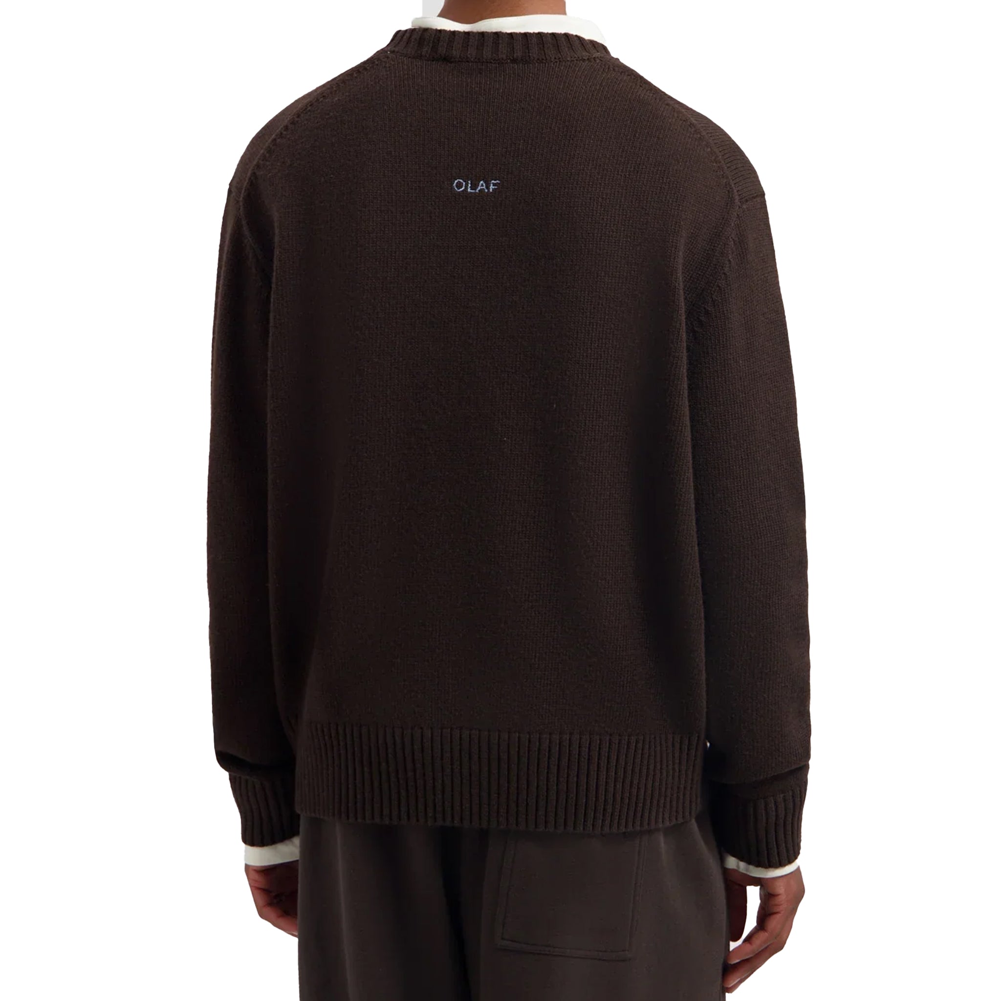 OLAF Essential knitted crewneck Chocolate