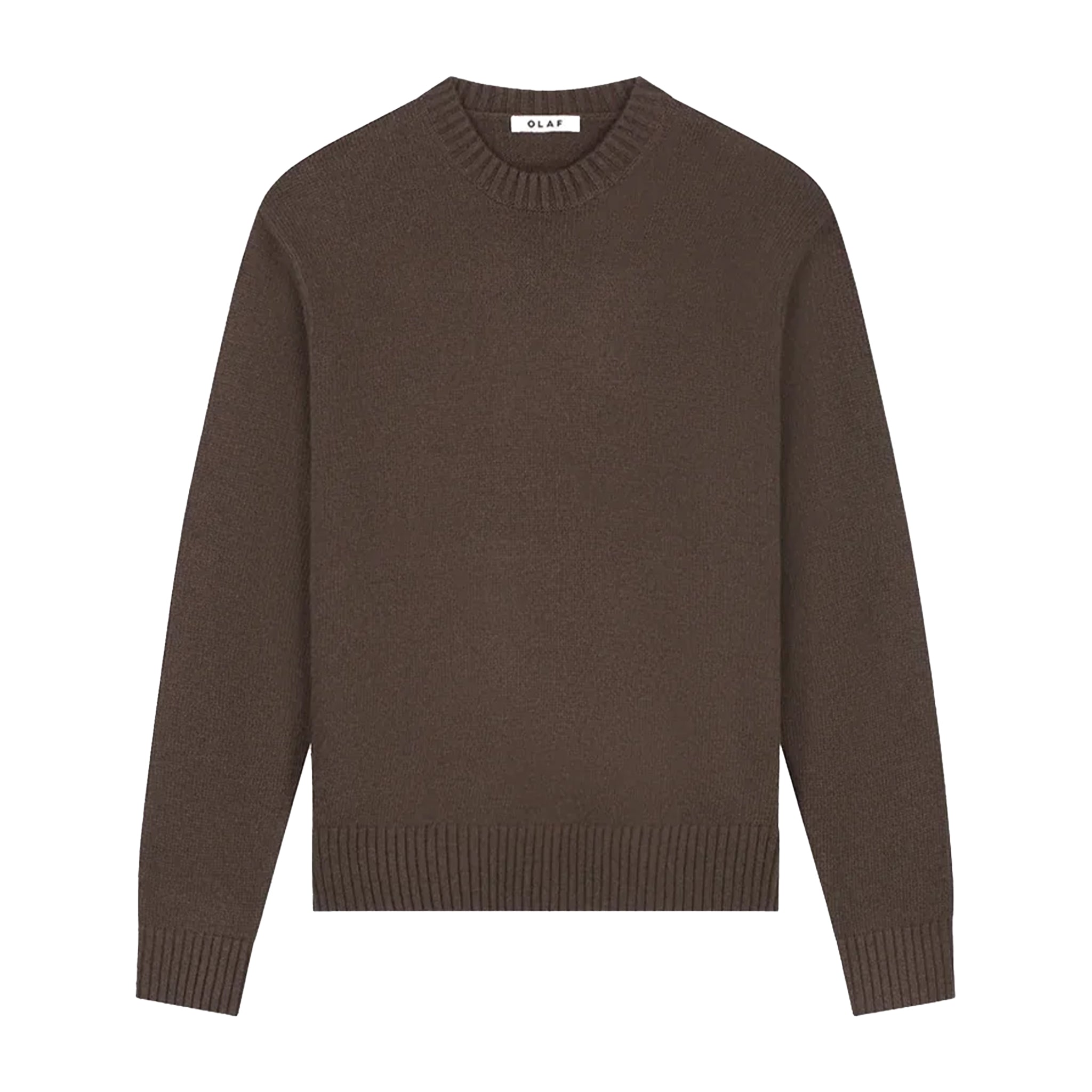 OLAF Essential knitted crewneck Chocolate
