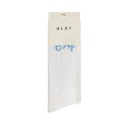 OLAF Monogram logo socks White