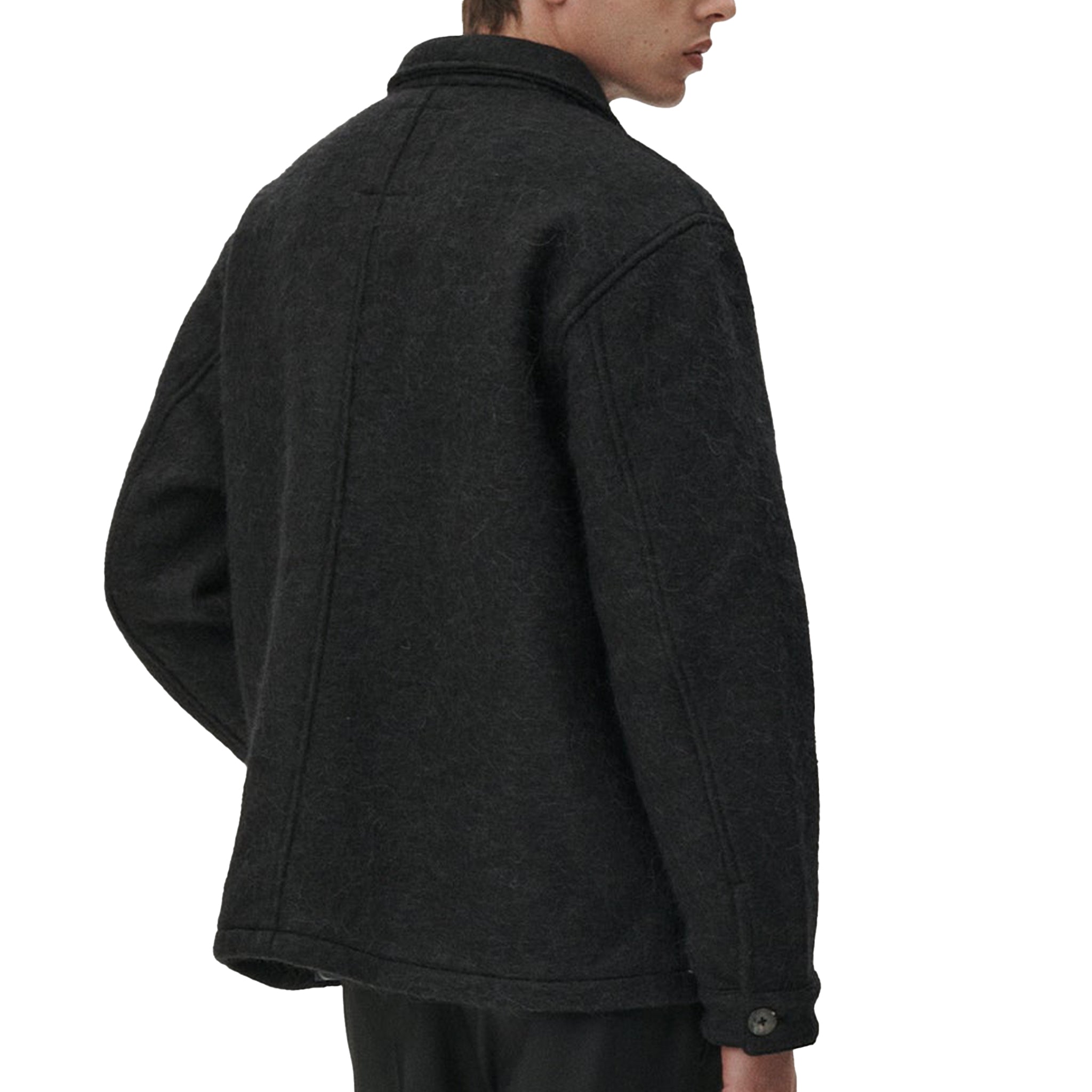 Welter Shelter Zip up bonded alpaca wool Black